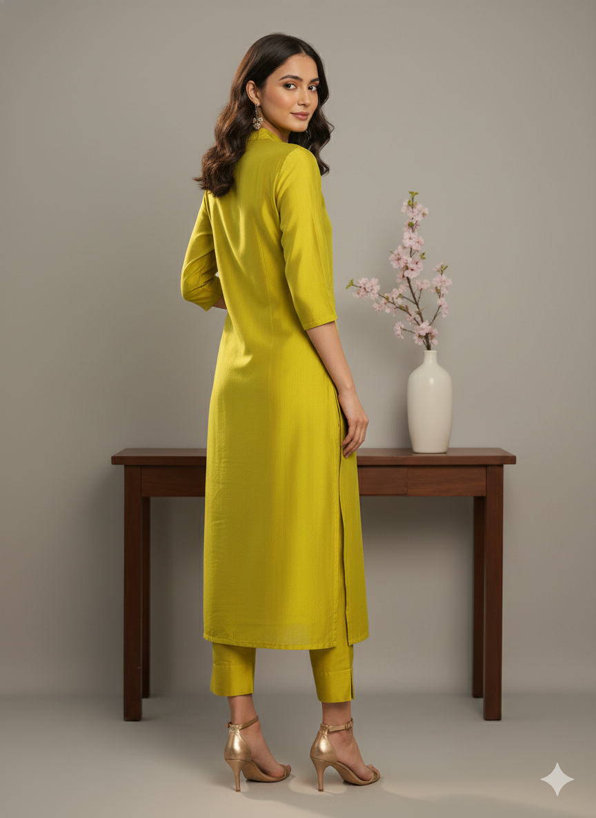 Lime Green Kurta Set