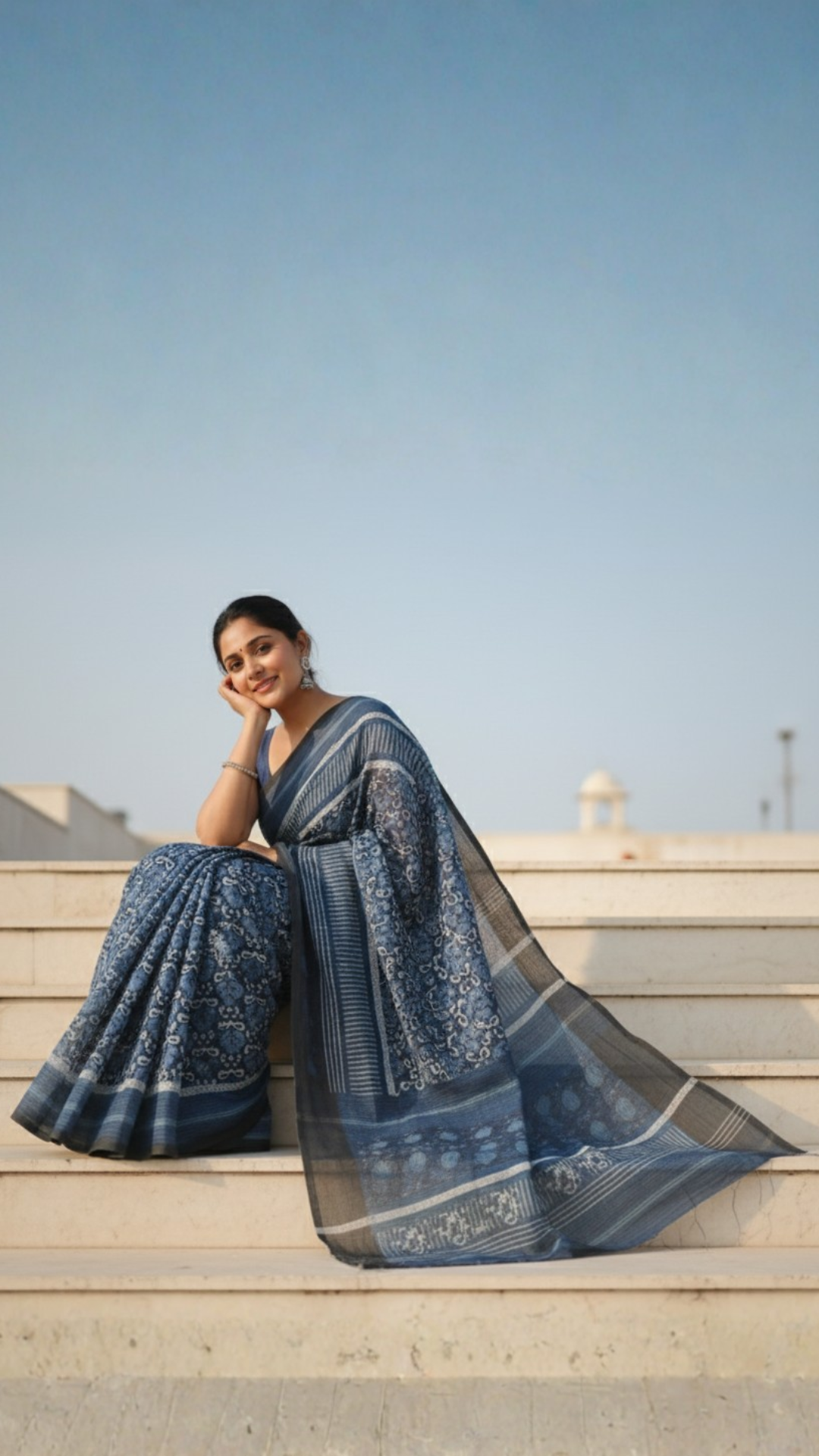 Indigo Saree