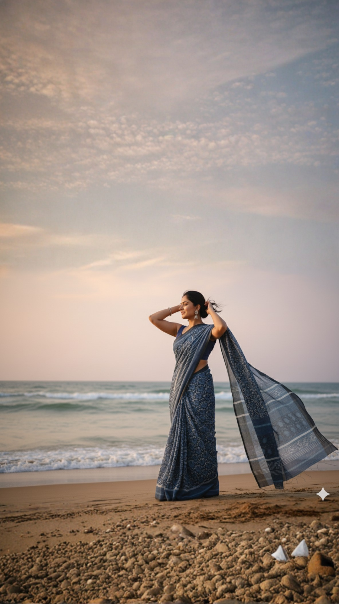 Indigo Saree