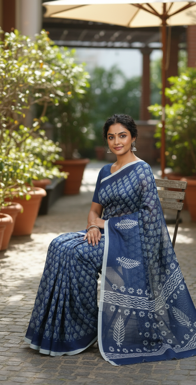 Indigo Saree