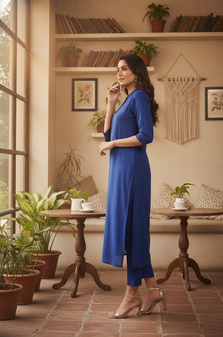 Royal Blue Kurta Set