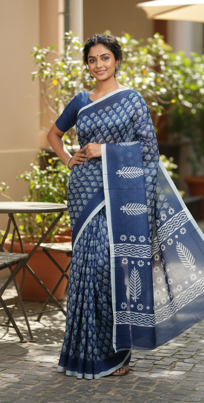 Indigo Saree