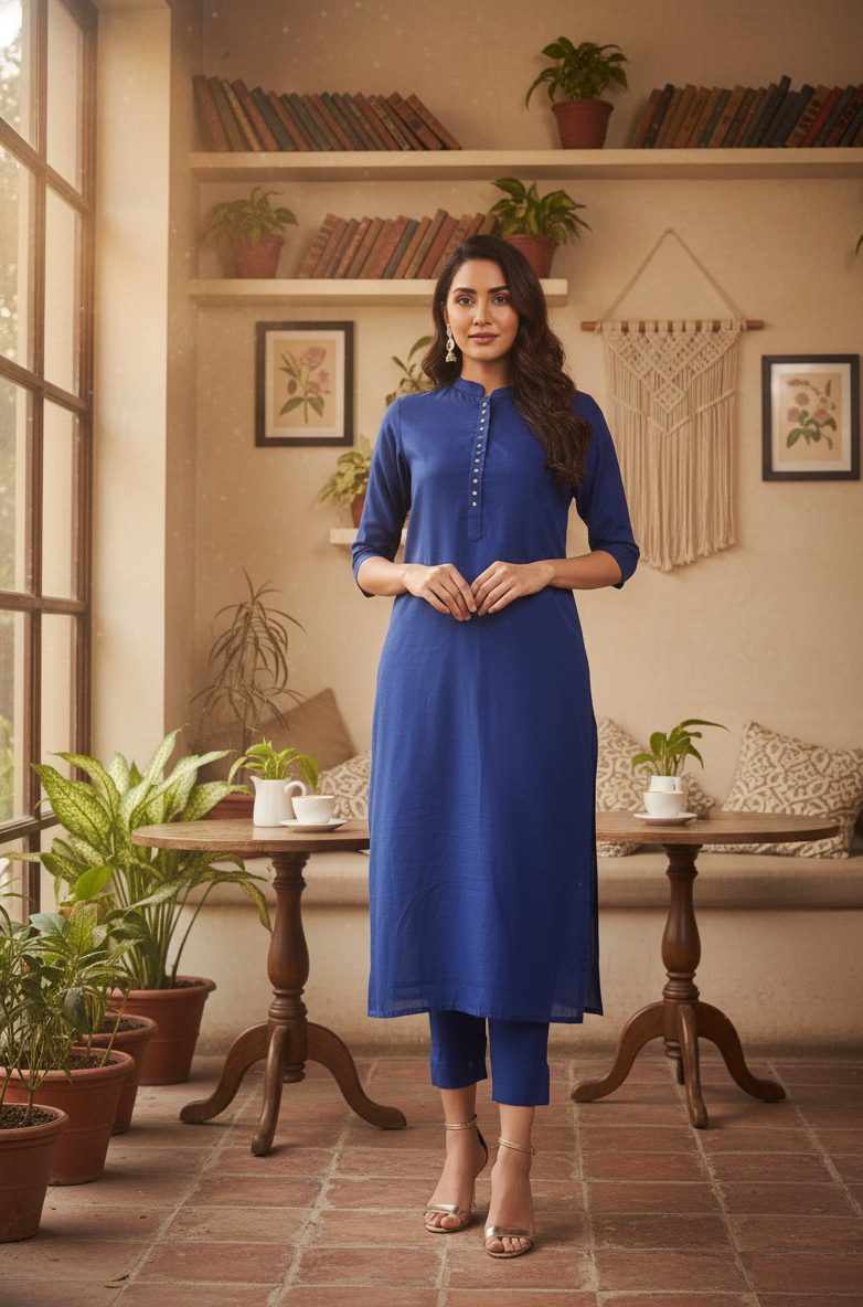 Royal Blue Kurta Set