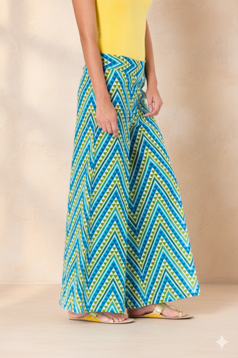 Plazzo Zigzag Print