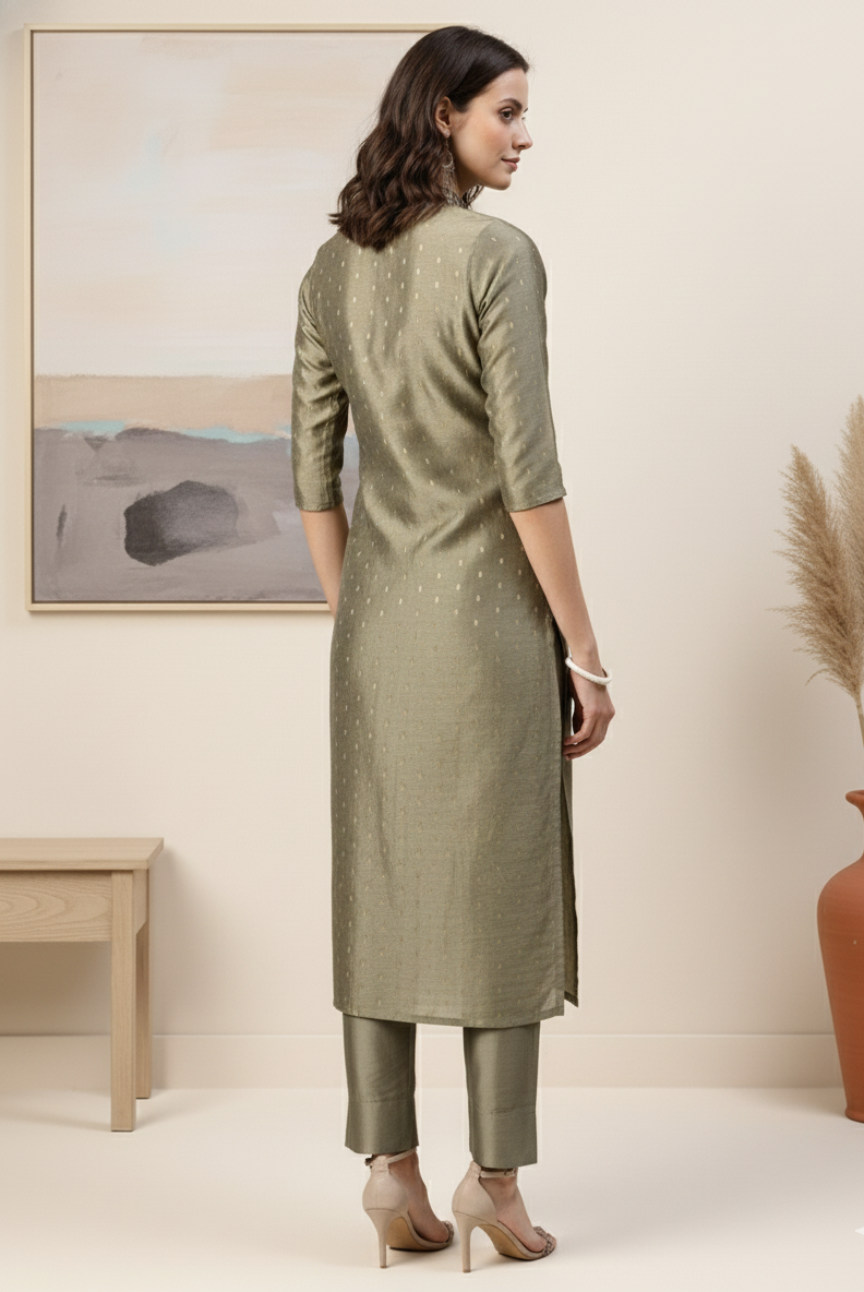 Charcoal Kurta Set