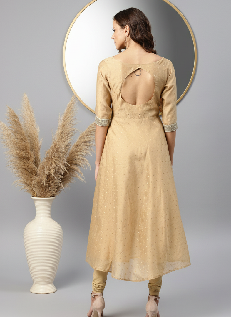Luxury Gold Beige Kurta Set