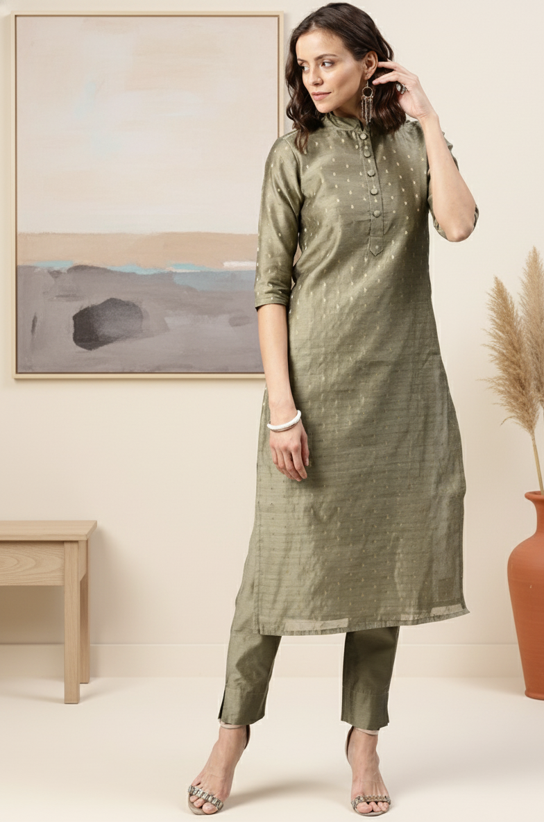 Charcoal Kurta Set