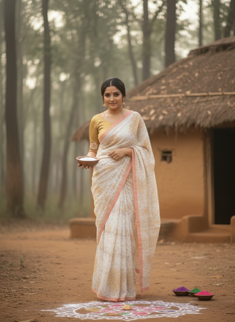 Cotton printed Saree